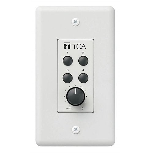 TOA ZM-9002B00 4-Button Remote Control Switch Panel and Volume Control for 9000 Series Amplifiers