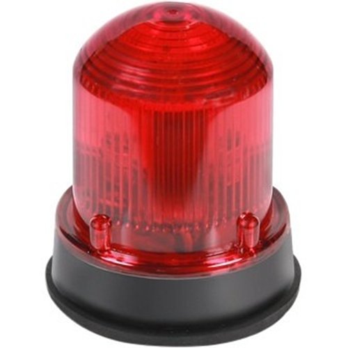 Edwards Signaling 125HALFR24DB 125 Class Flashing Halogen Beacon for NEMA 4X Applications, 24VDC, 0.770A, Red, Black Base