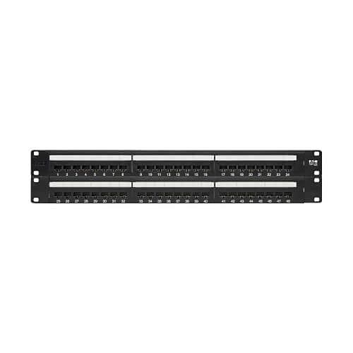 Tripp Lite N252-048 48-Port CAT6 Patch Panel, UTP, 110 Punch Down, RJ45, 2U