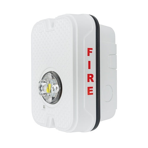 System Sensor SGWKLED L-Series Outdoor Compact Wall-Mounted LED Strobe, \\"FIRE\\", White