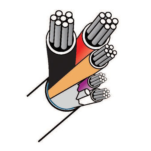 Lutron GRX-CBL-46L-250 Grafik Eye 6-Conductor Cable, Non-Plenum Rated, 250\'