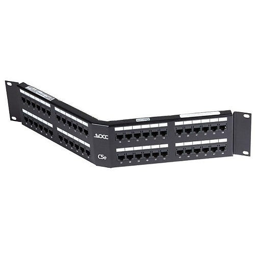 OCC PP1288/110A5E-R 12-Port Wall Mount Patch Panel, 568A/B Wired