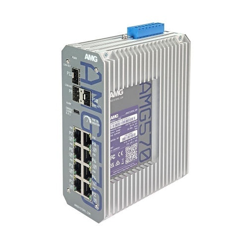AMG Systems AMG570-2GBT-4GAT-2G-3S-P190-LV AMG570 Series Layer 2+ Managed Industrial Ethernet Switch with 2x 90W PoE, 4x 30W PoE, 2x Non-PoE, 3x SFP Ports