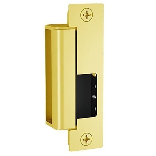 HES 1500C-605 1500 Series Complete Pac Electric Strike with 1LB Faceplate Kit for Latchbolts, Bright Brass
