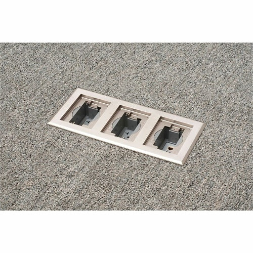 Arlington FLBC8538NL 3-Gang Recessed Cover / Frame with Gasket, Nickel-Plated Zinc