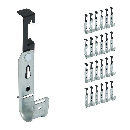 ICC ICCMSJHW22 Batwing J-Hook 3/4\\" without Retainer Clip for Hanging Cable to Hanger Wire and Threaded Rod, Rust-Resistant, 25-Pack, Galvanized Steel