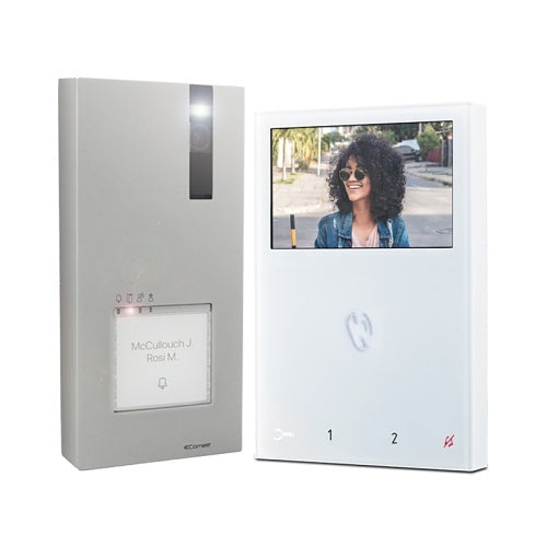 Comelit HFX-7000M 2-Wire Video Intercom Kit with Mini Hands-Free Monitor and Quadra Panel