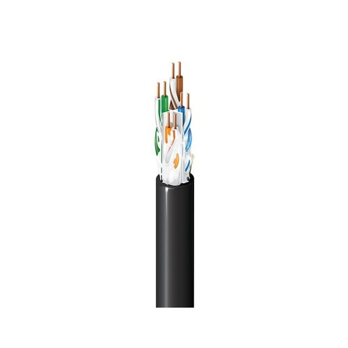 Belden OSP6U 0101000 CAT6 OSP Cable, 4-Pair, U/UTP, Gel Filled, 1000\' (304.8m) Reel, Black