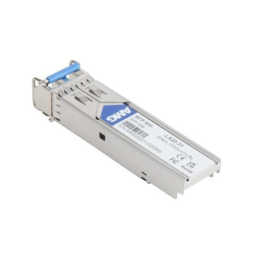 AMG Systems SFP-SM-1G-LX20-31 SFP Singlemode, 1Gb, 2-Fibers, 20Km, LC Connectors, 1310nm Tx/Rx, -40°C to +85°C, DDM