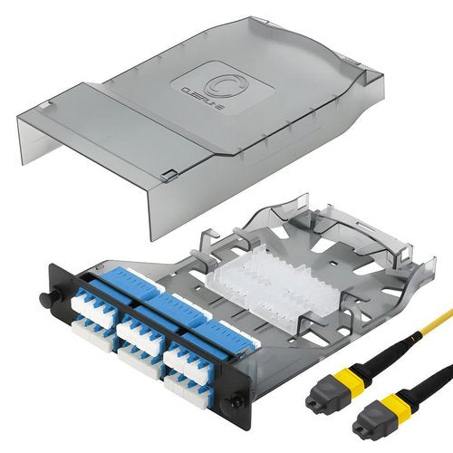 Cleerline CTG-MTLC2X12-MM-B2 HD MTP Elite 24-Fiber Cassette, MM(OM4), 2x12F MTP Male to 24 Quad LC/UPC, Type B2