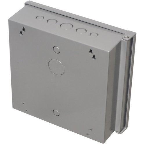 Arlington EB1212BP Heavy-Duty Non-Metallic Enclosure Box with Removable Back Plate, 12 12 4\\", NEMA3R. Gray