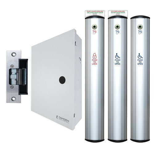 Camden CX-WC17VR-PS 6\\" Wide Column Switch with Hands-Free Sensor Restroom System Kit with Power Supply Cabinet
