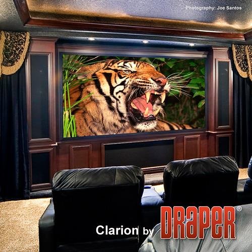 Draper 252256 110\\" Clarion Fixed Projection Screen, HDTV, Matte White