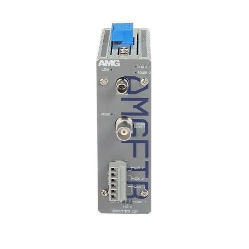 AMG Systems AMGFIB-1VT-3CC-M1A AMGFIB Series 1-Channel CVI / TVI / AHD / CVBS Video Transmitter, 3-Port Contact Closure, Multimode 2Km, 1-Fiber, A-Side