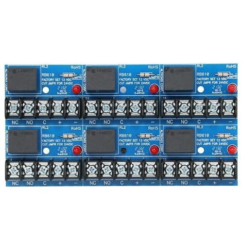 Altronix RB610 Breakaway Relay Module Cluster, Modules, 12/24VDC, SPDT Contacts at 10A/120VAC or 28VDC