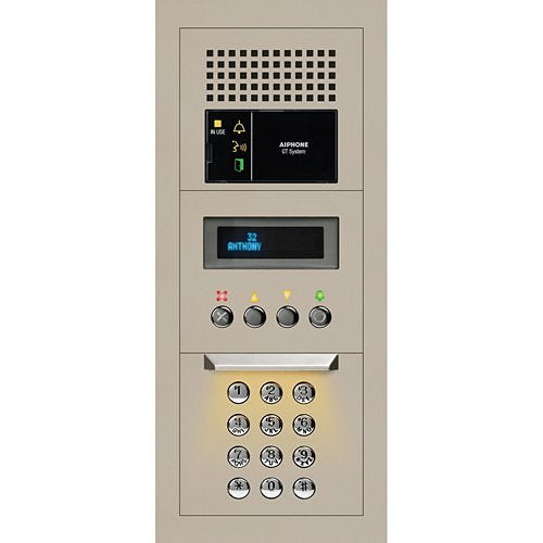 Aiphone 1 x 3 Modular Audio Entrance Station with Digital Directory Image of AJ-GTADESB