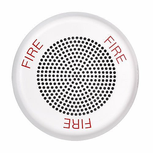 Eaton ELSPKWC Wheelock Eluxa LED High Fidelity Speaker, Ceiling, FIRE Lettering, 24VDC, White