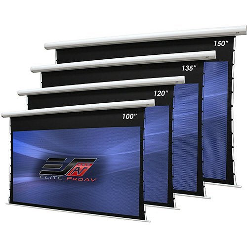 Elite Screens Saker Tab-Tension CLR-S CineGrey 5D 100\\" 16:9 4K/8K Ultra HD 12\\" Drop Motorized Projector Screen