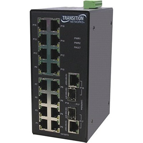Transition Networks Managed Hardened Fast Ethernet Switch Image of P6-SI26DLRTB