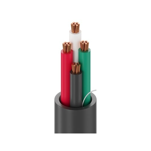 Belden 5302UE 0081000 Security & Sound Cable, 4-Conductor 18 AWG, Unshielded, Riser CMR Rated, PVC Jacket, Gray