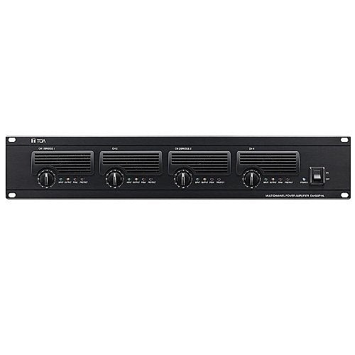 TOA DA-500F-HLCU A00 4-Channel Digital Power Amplifiers, 120V AC, 50/60 Hz, 500W, Black