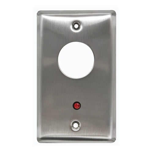 Camden CM-1270-7024 Key Switch SPDT Momentary and SPDT Maintained with 24V Red LED Stainless Steel Faceplate