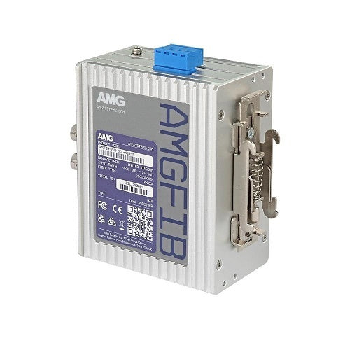 AMG Systems AMGFIB-2VR-3CC-M1B-D AMGFIB Series Dual 2-Channel CVI / TVI / AHD / CVBS Video Receiver, 3-Contact Closure, Multimode 500m, 1-Fiber per Channel, B-Side