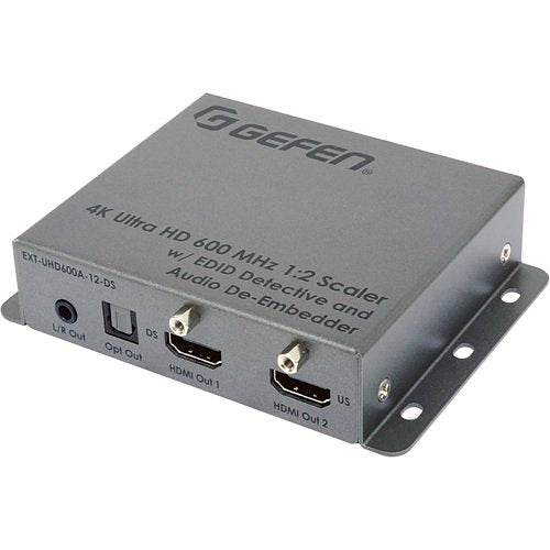 Gefen EXT-UHD600A-12-DS 4K Ultra HD 600 MHz 1:2 Scaler with EDID Detective and Audio De-Embedder