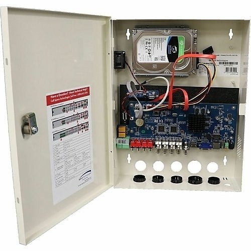Speco H6WHRN 2MP 6-Channel Wall Mount Hybrid DVR, 12TB HDD