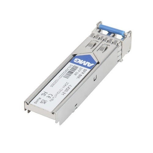AMG Systems SFP-SM-1G-LX20-31 SFP Singlemode, 1Gb, 2-Fibers, 20Km, LC Connectors, 1310nm Tx/Rx, -40°C to +85°C, DDM