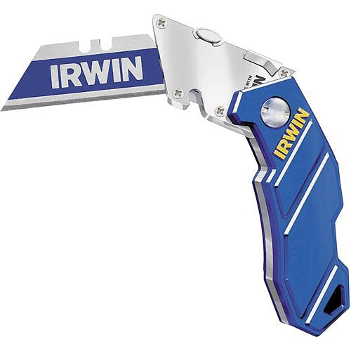 IRWIN 2089100 Folding Utility Knife, 45° Quick-Change Button for Easy Blade Change