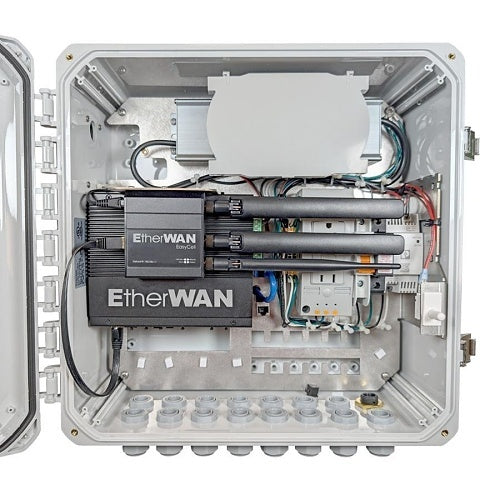 EtherWAN EASYPOE24E Pro Series Indoor Outdoor Enclosure with Integrated Hardened Managed PoE Switch