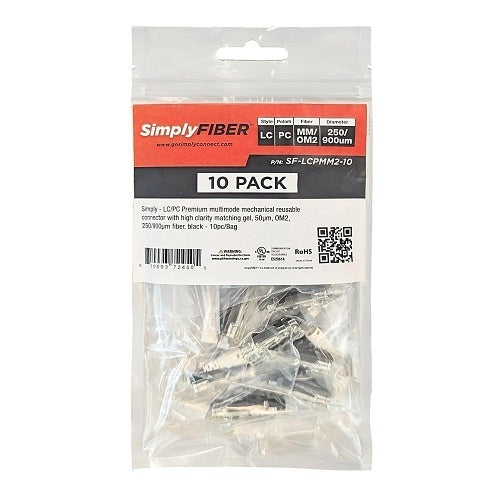 SimplyFIBER SF-LCPMM2-10 Mechanical Connector, LC/PC, Multimode