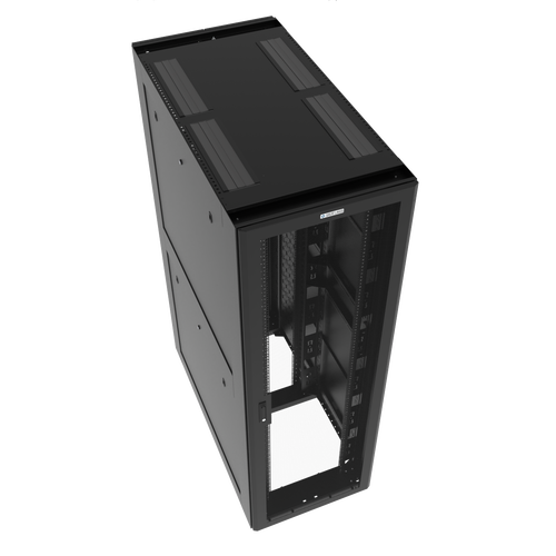 Vertiv GL42UEX-75140B-MS-SP Rack Extreme Series High Density Rack Enclosure, Mesh Front and Split Mesh Rear Doors, Shock Pallet, 29.5x55.1\\", 42U RMS, Black