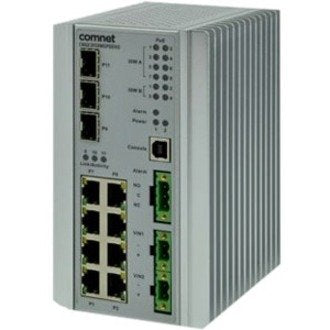 ComNet CNGE3FE8MS Environmentally Hardened Managed Layer, 2+ Ethernet Switch 3 SFP + 8 Electrical Ports with Optional 30 or 60 Watt PoE Image of C4-CNG3FE8MS