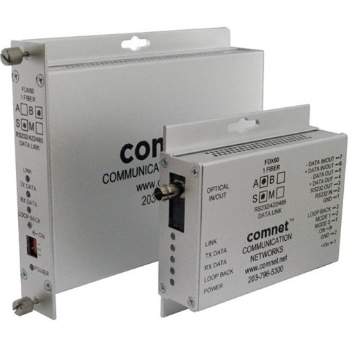 ComNet FDX60S1BM Small Size RS232/422/485 2W and 4W Bi-directional Universal Data Transceiver, sm, 1 fiber Image of C4-FDX60S1BM
