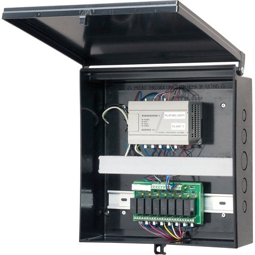 Arlington EB1212BPBL Heavy-Duty Non-Metallic Enclosure Box with Back Plate, 12 x 12 x 4, NEMA3R, Black Image of 9N-EB1212BPB