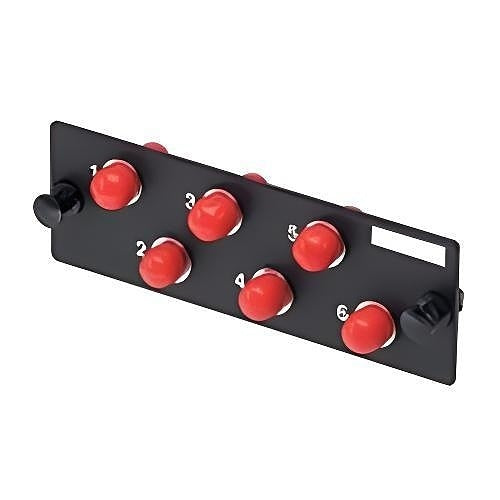 Panduit FAP6WFCZ FAP Wallplate with 6 Fiber Connector Simplified Adapters, 6-Pack, Zirconia