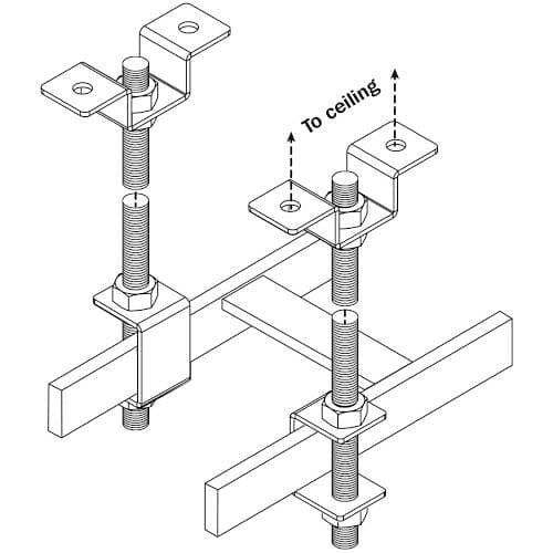 Tripp Lite SRLCEILINGKIT Ceiling Support Kit for 12\\" or 18\\" Cable Runway, Straight and 90°