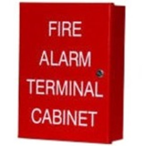 SAE SSU00536 TC-Series Terminal Cabinet, 6-1/2\\"W 8-5/8\\"H 2-1/2\\"D, Keyed Lock, Red