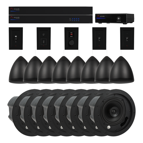 Episode EA-COM-EBMS-BND-M-BL Business Music Solution Commercial Audio Bundle, Medium, Black