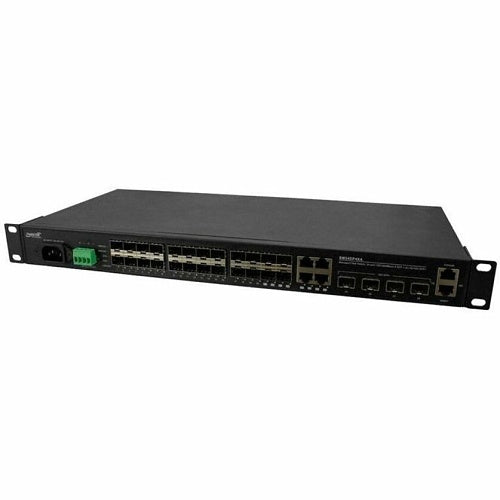 Lantronix SM24DP4XA-SA Managed Fiber Aggregation Switch, 20-Port 100/10