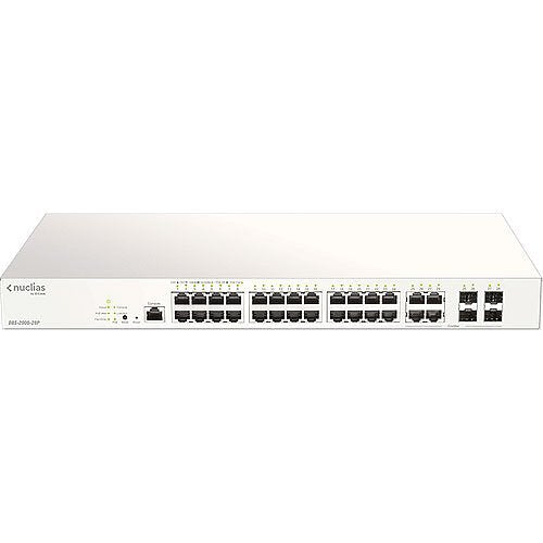D-Link DBS-2000-28P NUCLIAS 28-Port Power over Ethernet Cloud Switch, 28-Port, Business, Budget