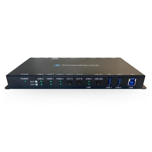 Comprehensive CSW-302PSMC Pro AV/IT Integrator Series 3x2 USB-C + HDMI 4K Matrix Switcher with USB 3.0 Hub and 60W PD