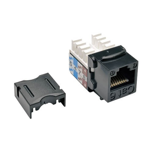 Tripp Lite N238-010-BK CAT6/CAT5e 110 Style Punch Down Keystone Jack, 10-Pack, Black