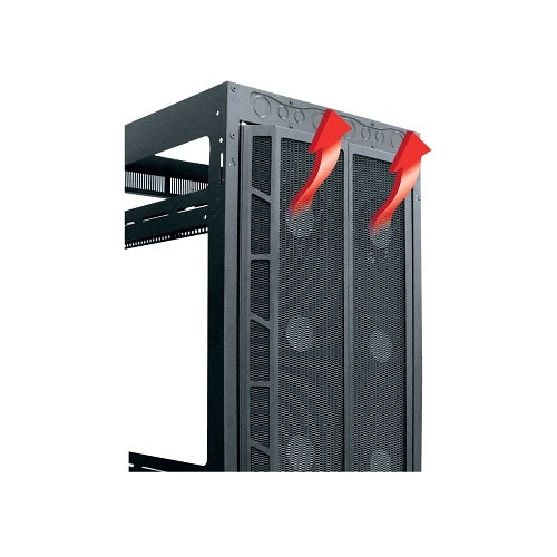 Middle Atlantic MW-CFRD-45 CFRD Series Split Rear Door Racks, 1320 CFM, 45U RMS, Black