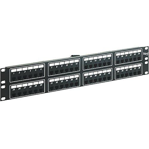 ICC ICMPP48T2C Voice 8P2C Patch Panel with Male Telco in 48-Port and 2U
