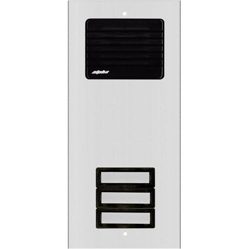 Alpha ES612/03 3-Button Panel, Long / Short Switches, Aluminum