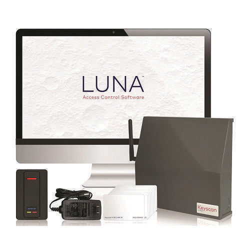 Keyscan SDACSKT LUNA Single Door Access Control Smart Kit, Includes SDAC Access Control Unit, K-SMART3 Reader, K-SECURE1K10 Credentials, PS1225 Power Supply