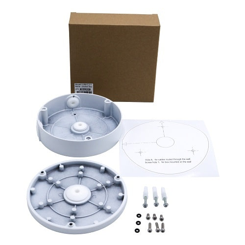 Luminys LUM-CJ11 Waterproof Junction Box for Select Standard Size Dome and Mini Turret Camera Models, White